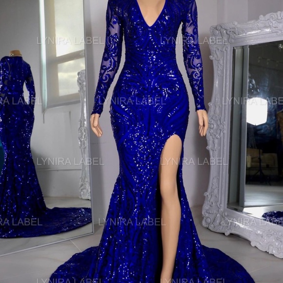 Blue Prom Dress - Picture 1 of 6